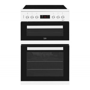 Beko Freestanding 60cm Double Oven Electric Cooker KDC653W White