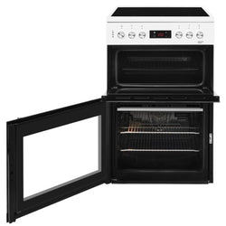 Beko KDC653W 60cm freestanding double oven electric cooker with ceramic hob, fan oven, grill, LED timer – Kean’s Claremorris
