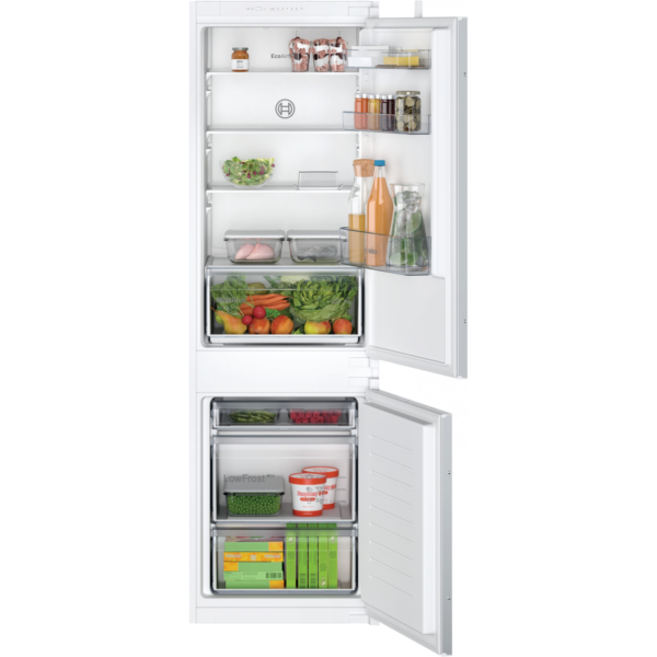 Bosch Series 2 No Frost 290L integrated fridge freezer with SpaceMax™ and All-Around Cooling, white finish – Keans