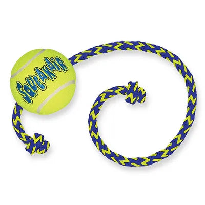 KONG SqueakAir Tennis Ball with Rope – Medium Keans Claremorris