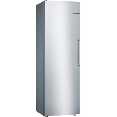 Bosch KSV36VLEP Serie 4 tall fridge 346L, VitaFresh drawer, SuperCool, stainless steel, at Keans Claremorris.