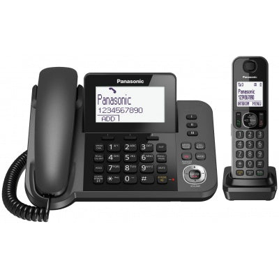 Panasonic KXTGF320 combo corded & cordless phone with answering machine, call blocking, 3 one-touch dials - Keans Claremorris