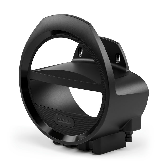 Kärcher Hose Hanger Plus wall-mounted garden hose storage with accessory slots, UV & frost resistant, available at Kean’s