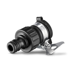 Kärcher Outdoor Tap Adaptor for 15-20mm threadless taps, tool-free install, universal click system – available at Kean’s