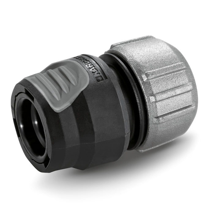 Kärcher Premium Universal Hose Connector with Aqua Stop, corrosion-resistant, splash-free, fits 1/2"-3/4" hoses, from Kean’s