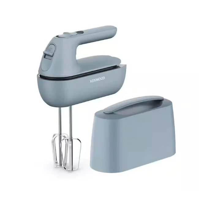 Kenwood Go Stand Mixer KZM35.000GY, grey hand mixer with 350W motor, 5 speeds, clip-on storage, available at Kean’s