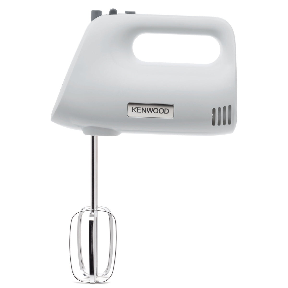 Kenwood hand mixer on a white background