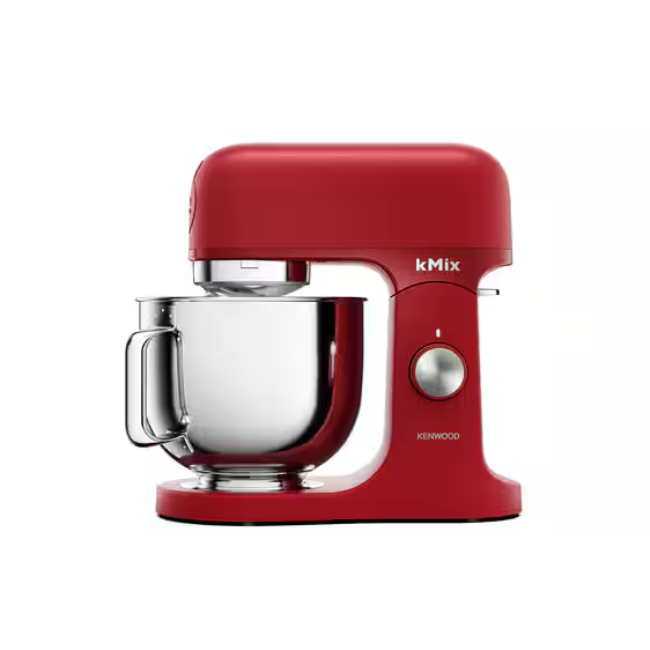 Kenwood kMix Stand Mixer Red 5L, 1000W motor, stainless steel bowl, variable speed, splashguard - available at Keans