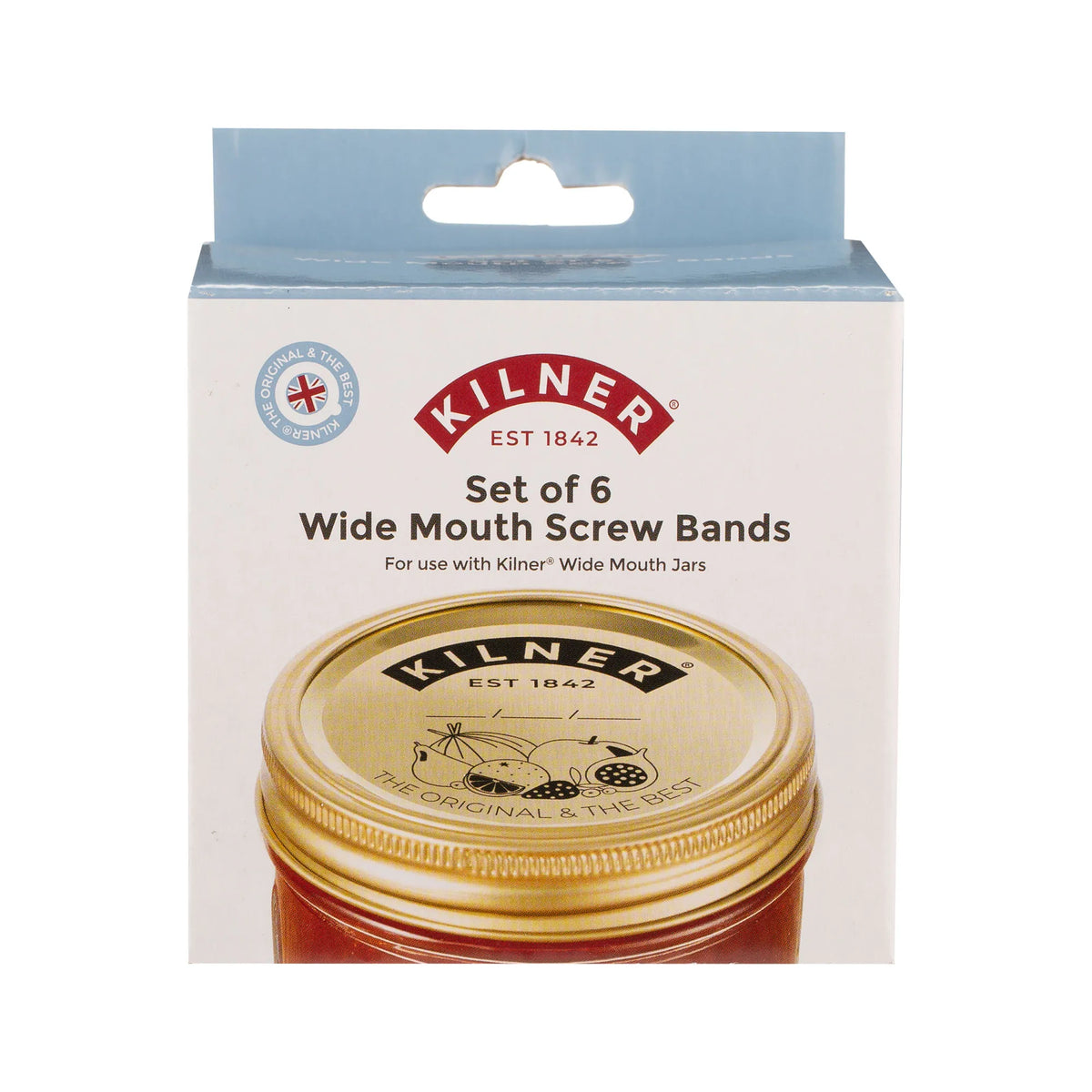 Kilner Wide Mouth Screw Bands Set of 6 Keans Claremorris