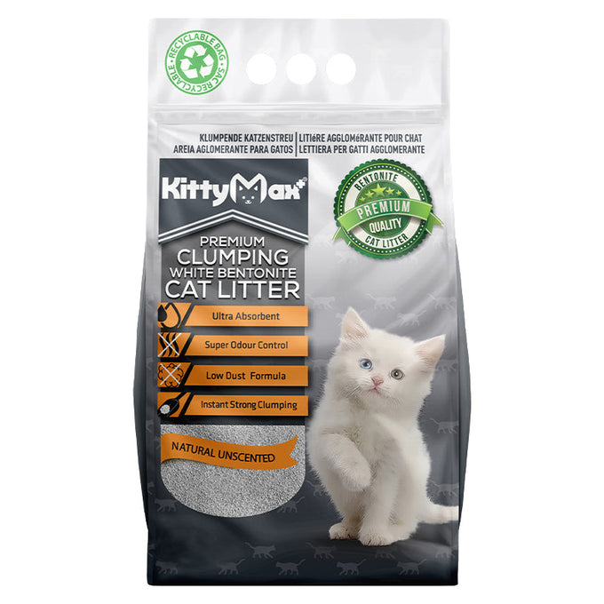 KittyMax 20L Unscented Clumping Cat Litter, Ultra Absorbent, Low Dust, Odor Control – Keans Claremorris
