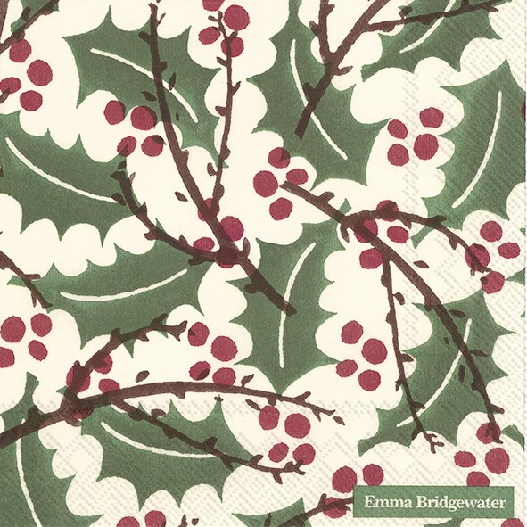 Holly And Berry Lunch Napkins - Image 1