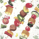 BBQ Dinner Lunch Napkins 20-pack, 33x33 cm, eco-friendly, biodegradable, BBQ-themed design by Keans Claremorris.