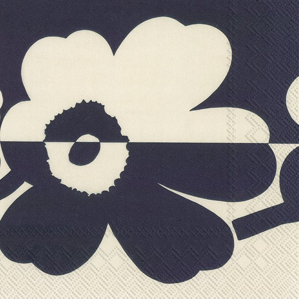 Suur Unikko Blue Linen Lunch Napkins, 20-pack, 33x33cm, eco-friendly floral design – Keans Claremorris