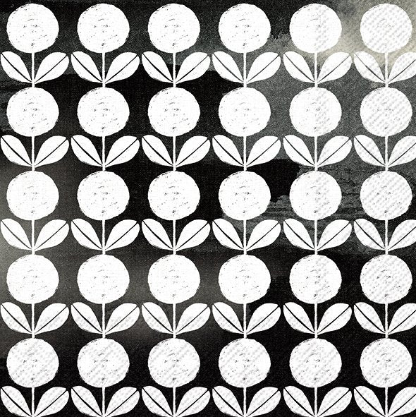 All About Black & White Lunch Napkins, 20-pack, 33x33 cm, eco-friendly, biodegradable, stylish design – Keans Claremorris