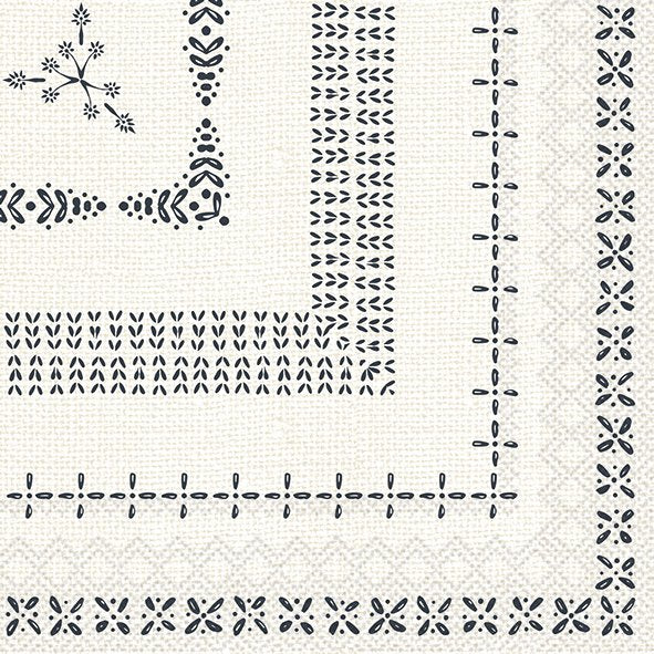 Holly Ornament Cream Lunch Napkins 20-pack, 33x33 cm, eco-friendly, biodegradable, festive design – Keans Claremorris