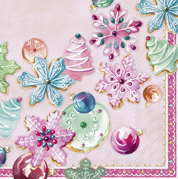 Sugar And Cookies Rose Lunch Napkins