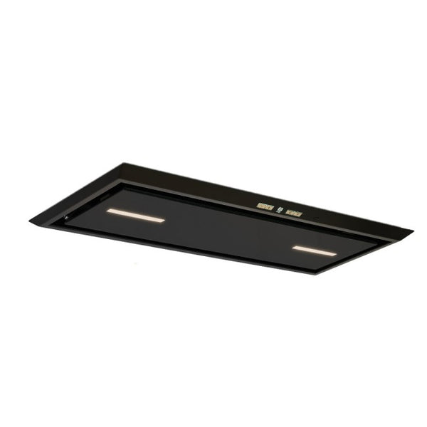 Luxair 86cm Black Glass Canopy Hood Plus