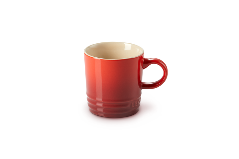 Le Creuset 100ml Cerise stoneware espresso mug, scratch-resistant, dishwasher safe, keeps coffee warm – Keans Claremorris