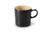 Le Creuset Stoneware Mug 350ml in Satin Black, durable, heat-retentive, scratch-resistant, available at Keans Claremorris.