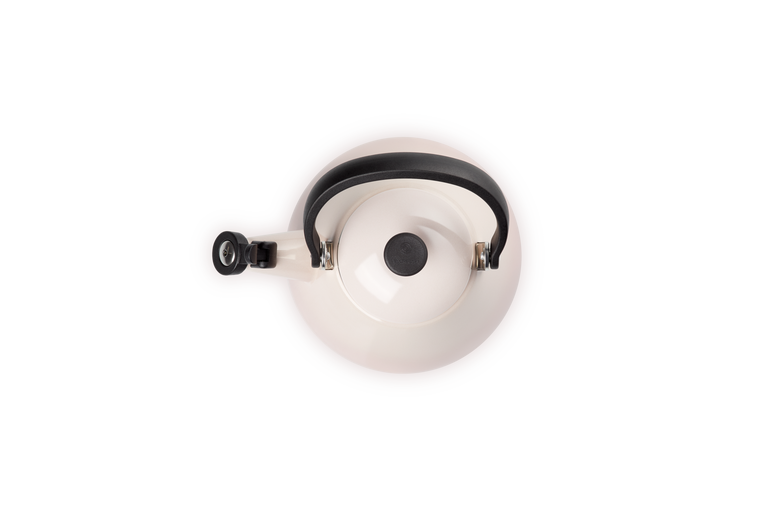 Le Creuset Kone Kettle 1.6L in Shell Pink – stylish enamel kettle, durable, from Keans Claremorris