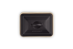 Le Creuset Butter Dish in Satin Black – Durable stoneware butter keeper, available at Keans Claremorris.