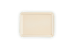 Le Creuset Butter Dish Volcanic, durable stoneware with vibrant orange glaze, available at Keans Claremorris.