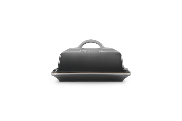 Le Creuset Butter Dish in Flint gray, durable stoneware, stylish kitchen accessory – available at Keans Claremorris.