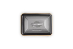 Le Creuset Butter Dish Flint - durable stoneware butter keeper, classic design, available at Keans Claremorris.