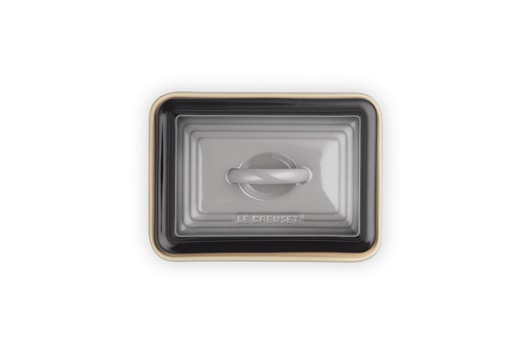 Le Creuset Butter Dish Flint - durable stoneware butter keeper, classic design, available at Keans Claremorris.