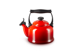 Le Creuset 2.1L Cerise stovetop kettle with whistle, enamelled carbon steel, ergonomic handle – Keans Claremorris