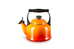 Le Creuset 2.1L Volcanic stovetop kettle with enamelled steel, whistle, ergonomic handle – available at Keans Claremorris.
