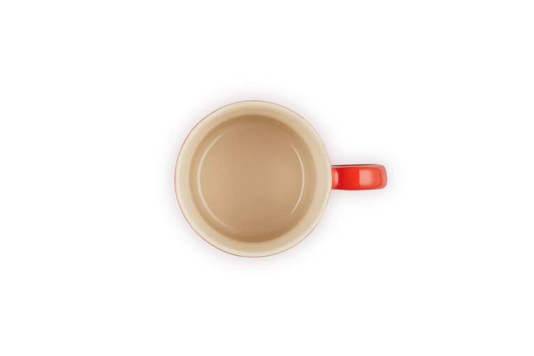 Le Creuset Stoneware Cappuccino Mug 200ml in Cerise red, durable and stylish – available at Keans Claremorris.