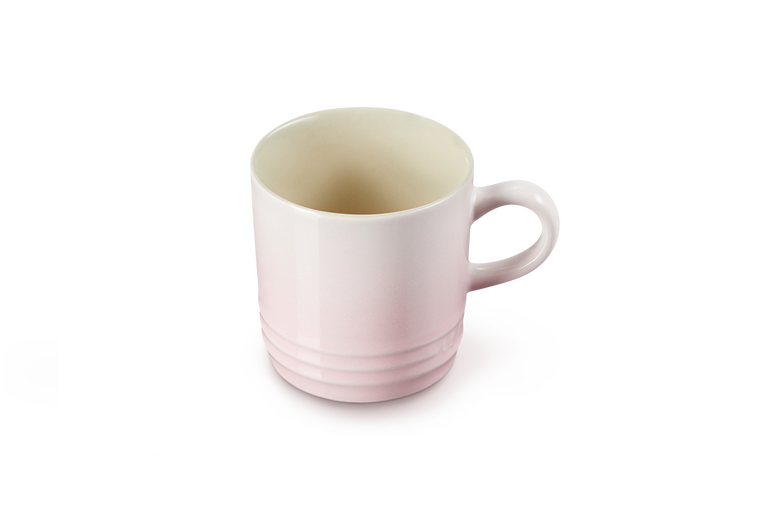 Le Creuset Stoneware Cappuccino Mug 200ml in Shell Pink – Durable, stylish cup | Available at Keans Claremorris