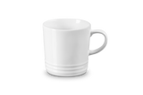 Le Creuset 350ml white stoneware mug, durable, heat-retentive, scratch-resistant glaze – available at Keans Claremorris.