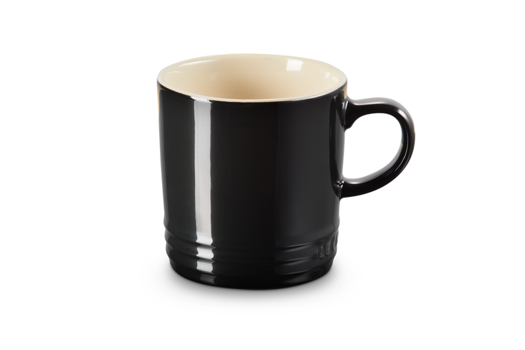 Le Creuset Stoneware Mug 350ml Black Onyx, durable scratch-resistant glaze, heat-retentive, dishwasher safe – Keans