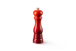 Le Creuset 21cm Cerise Pepper Mill with adjustable ceramic grinder, durable ABS plastic, stylish kitchen tool – Keans