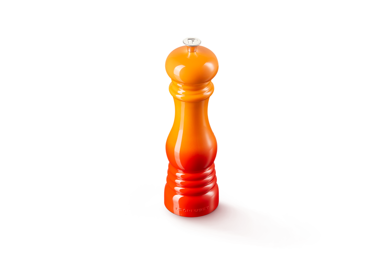 Le Creuset 21cm Volcanic Pepper Mill, durable ceramic grinder, stylish kitchen tool – available at Keans Claremorris.