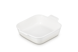 Le Creuset 23cm Heritage Square Dish in Meringue, durable glazed stoneware, 2.8L capacity, from Keans Claremorris.