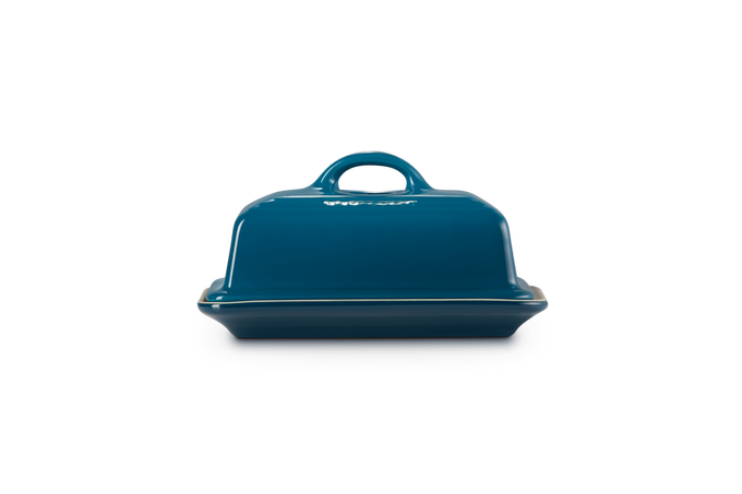 Le Creuset Butter Dish in Deep Teal, durable stoneware butter keeper – available at Keans Claremorris.