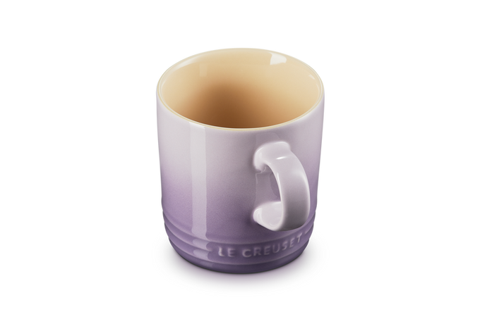 Le Creuset Stoneware Mug in Bluebell Purple, durable and vibrant, available at Keans Claremorris.