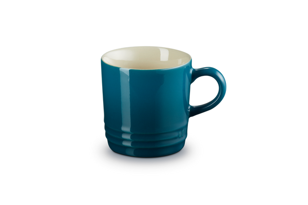Le Creuset 200ml Deep Teal Stoneware Cappuccino Mug, heat-retentive, scratch-resistant, dishwasher safe – Keans Claremorris