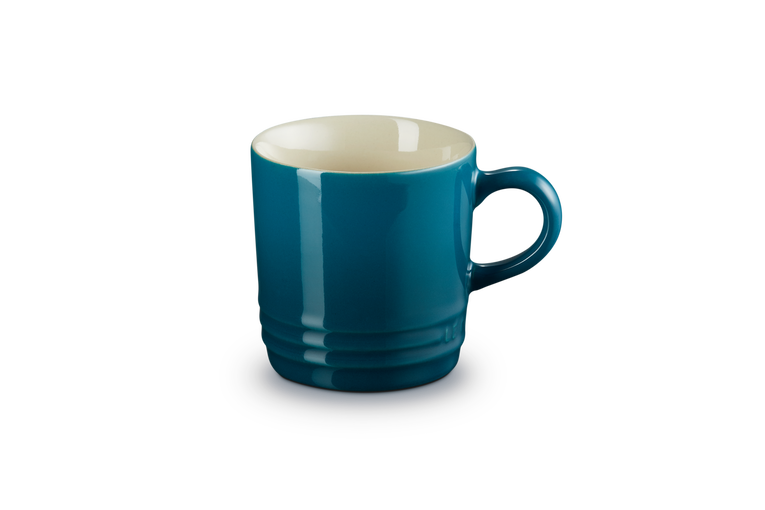 Le Creuset 200ml Deep Teal Stoneware Cappuccino Mug, heat-retentive, scratch-resistant, dishwasher safe – Keans Claremorris