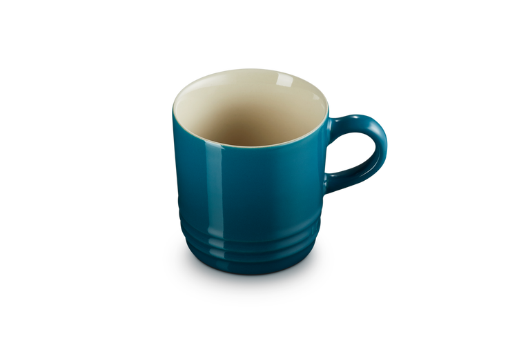 Le Creuset Stoneware Cappuccino Mug 200ml in Deep Teal – Durable, stylish coffee cup | Keans Claremorris