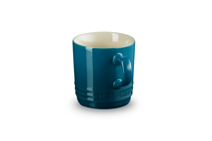 Le Creuset Stoneware Cappuccino Mug 200ml in Deep Teal – Durable, stylish coffee cup | Keans Claremorris