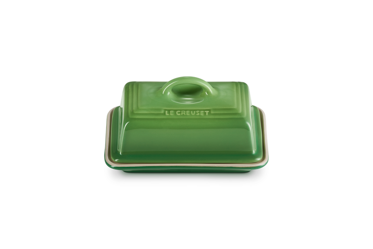 Le Creuset Butter Dish Bamboo, durable glazed stoneware, microwave & freezer safe, scratch-resistant, from Keans Claremorris.