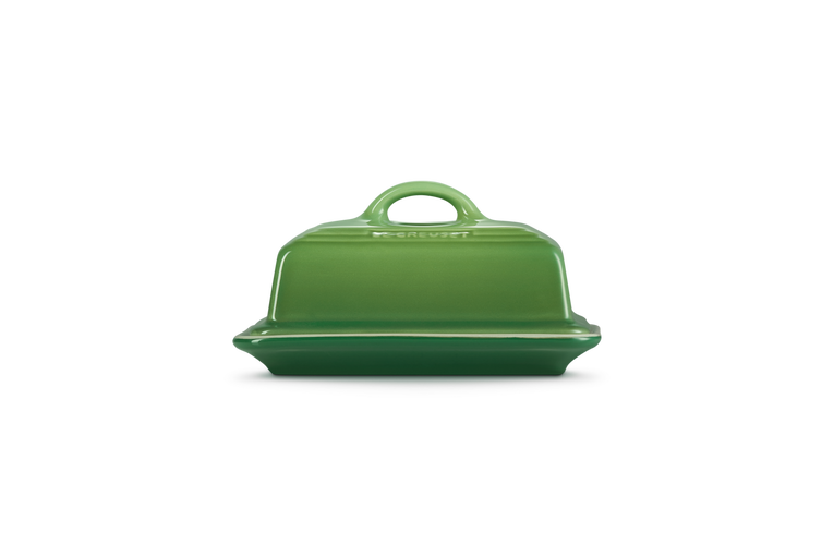 Le Creuset Butter Dish with Bamboo Lid, durable ceramic, stylish kitchen storage – available at Keans Claremorris