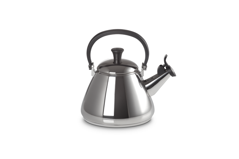 Le Creuset Kone Stainless Steel Kettle 1.6L, induction compatible, whistle alert, stylish design – Keans Claremorris