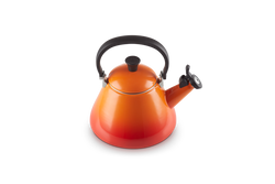 Le Creuset Kone Kettle 1.6L Volcanic red enamel, durable stovetop kettle, available at Keans Claremorris.