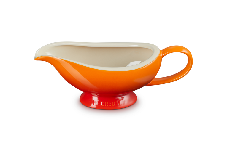 Le Creuset Heritage Volcanic gravy boat, 460ml stoneware, heat-retentive, drip-free spout, dishwasher safe - Keans