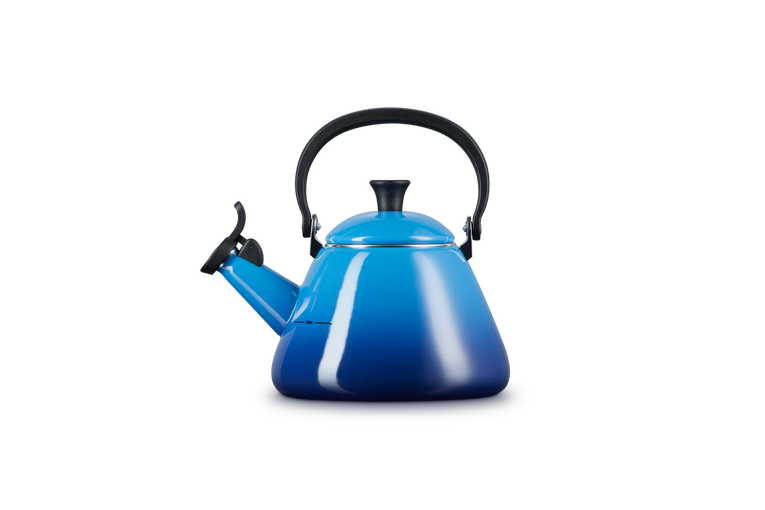 Le Creuset Kone Kettle 1.6L in Azure Blue – Durable enamel, ergonomic handle, Keans Claremorris.